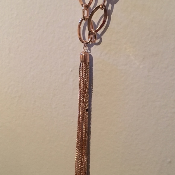 Amazing Gold Chain & Tassel Set Earrings Necklace - Picture 1 of 2